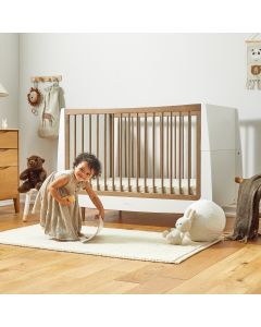 SnuzKot Skandi dječji krevetić - White/Walnut