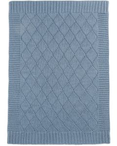 Mamas & Papas Pletena pamučna dekica - Denim Blue