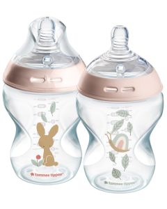 Tommee Tippee® CTN dekorirane bočice, 2 kom, 260 ml - Pink
