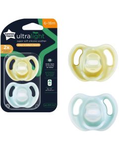 Tommee Tippee® silikonske dude varalice  "ULTRA LIGHT" 6 - 18 mjeseci, 2 kom