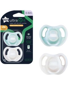 Tommee Tippee® silikonske dude varalice "ULTRA LIGHT" 0 - 6 mjeseci, 2 kom