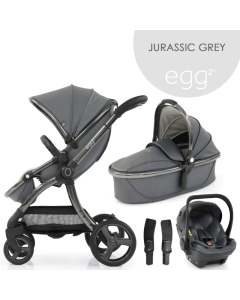 egg2® dječja kolica 4u1 (s egg® Shell i-Size autosjedalicom) - Special Edition Jurassic Grey