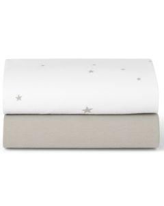 Snuz Plahte za SnuzPod kolijevke/ krevetiće - White/ Star, 2 kom