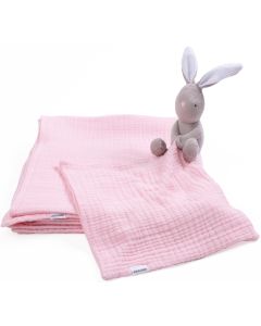 Kiki & Sebby igračka tješilica Bunny Hop Hop - Pink muslin