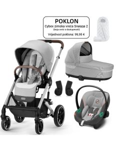 Cybex dječja kolica Balios S Lux 3u1 - Lava Grey (konstrukcija Silver)