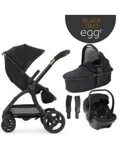 egg2® dječja kolica 4u1 (s egg® Shell i-Size autosjedalicom) - Special Edition Black Geo
