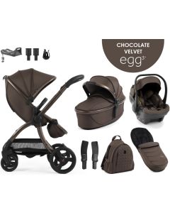 egg3® dječja kolica 9u1 - Chocolate Velvet