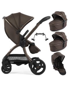 egg3® dječja kolica za blizance Twin - Chocolate Velvet