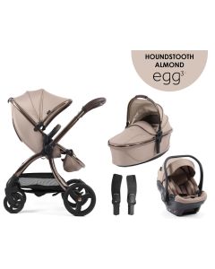 egg3® dječja kolica 4u1 - Special Edition Houndstooth Almond