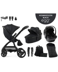 egg3® dječja kolica 9u1 - Special Edition Houndstooth Black
