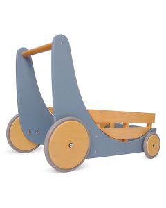 Kinderfeets® Drvena kolica za igračke i vježbanje hodanja Cargo Walker - Slate Blue