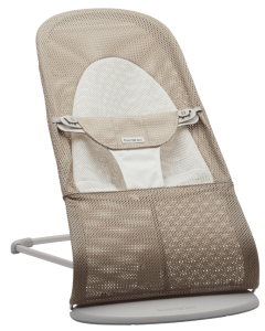 BabyBjörn Bliss Soft Mesh ležaljka - Sand Grey Beige/ White