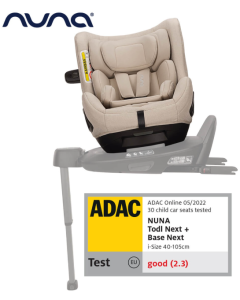 Nuna dječja autosjedalica Todl™ Next 360° i-Size 0+/1 (40-105 cm) - Biscotti